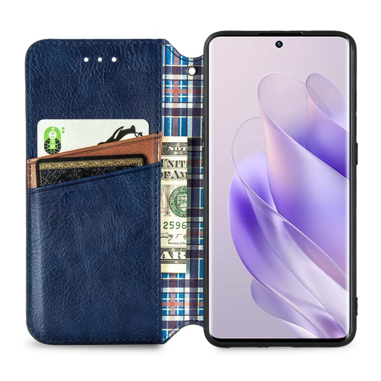 For Infinix Zero 30 5G Cubic Grid Pressed Magnetic Leather Phone Case