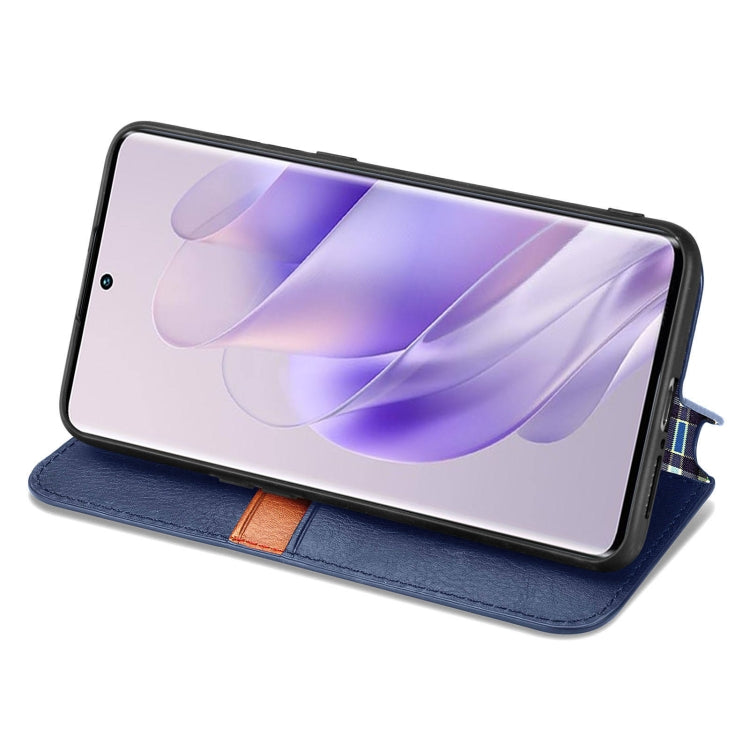 For Infinix Zero 30 5G Cubic Grid Pressed Magnetic Leather Phone Case