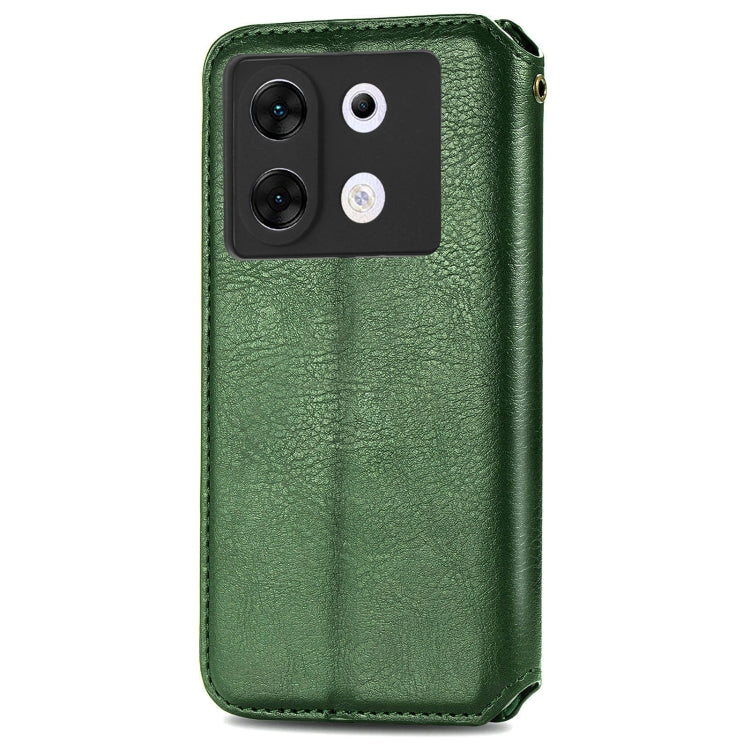 For Infinix Zero 30 5G Cubic Grid Pressed Magnetic Leather Phone Case