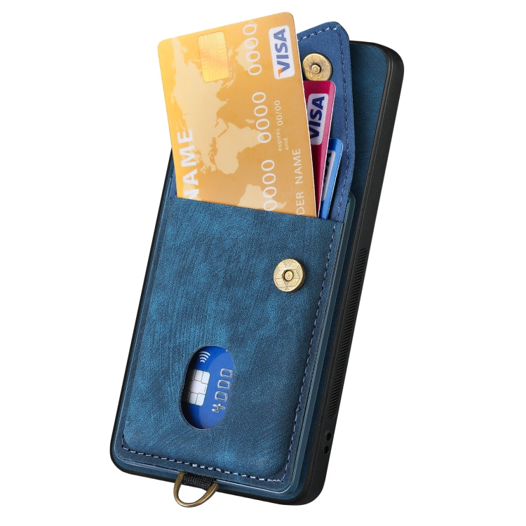For Xiaomi 15 Retro Card Wallet Fold Leather Phone Case with Strap