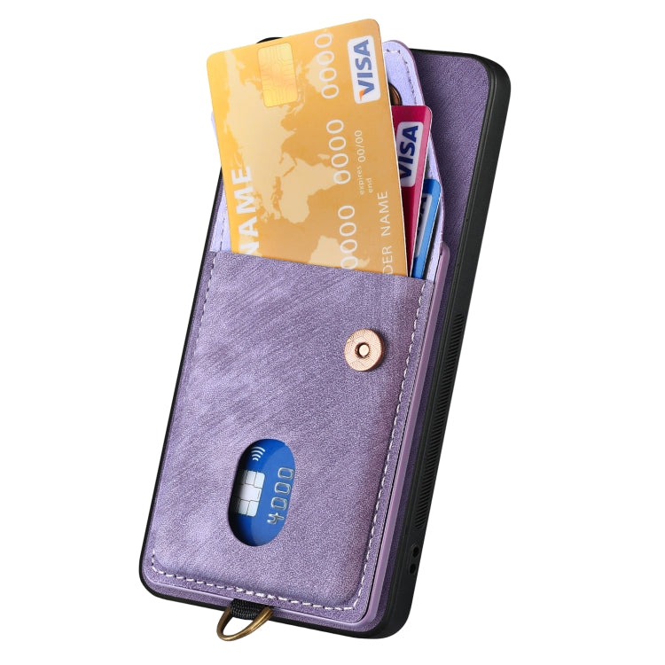 For Xiaomi 15 Retro Card Wallet Fold Leather Phone Case with Strap