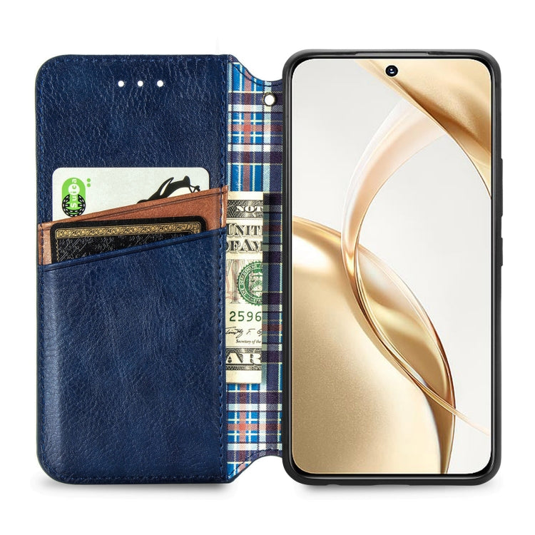 For Honor 200 Cubic Grid Pressed Magnetic Leather Phone Case