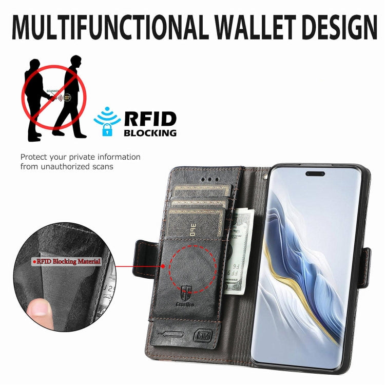 For Honor Magic6 Pro CaseNeo Splicing Dual Magnetic Buckle Leather Phone Case