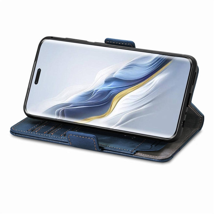 For Honor Magic6 Pro CaseNeo Splicing Dual Magnetic Buckle Leather Phone Case