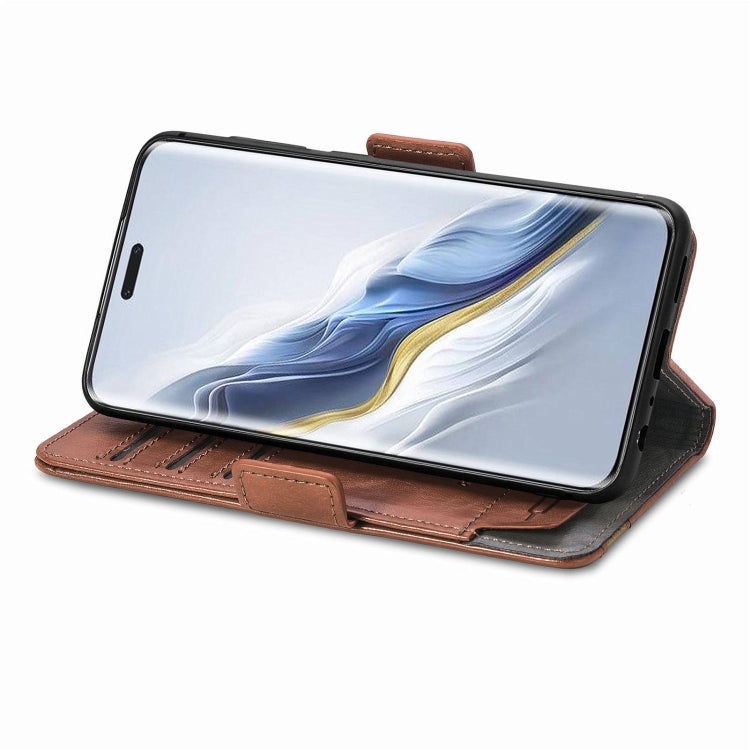 For Honor Magic6 Pro CaseNeo Splicing Dual Magnetic Buckle Leather Phone Case