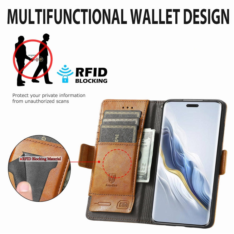 For Honor Magic6 Pro CaseNeo Splicing Dual Magnetic Buckle Leather Phone Case