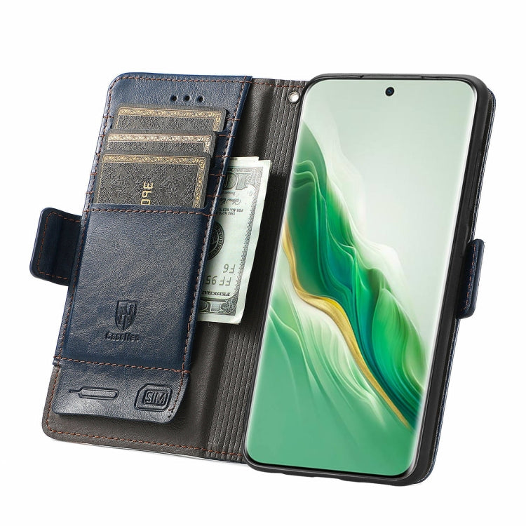 FOr Honor Magic6 CaseNeo Splicing Dual Magnetic Buckle Leather Phone Case