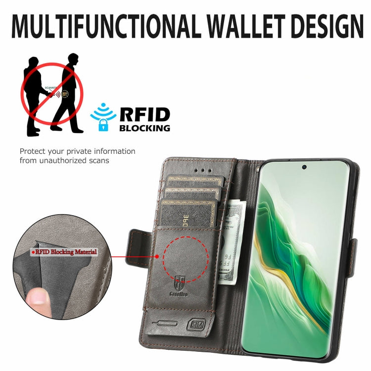 FOr Honor Magic6 CaseNeo Splicing Dual Magnetic Buckle Leather Phone Case