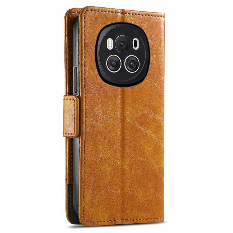 FOr Honor Magic6 CaseNeo Splicing Dual Magnetic Buckle Leather Phone Case