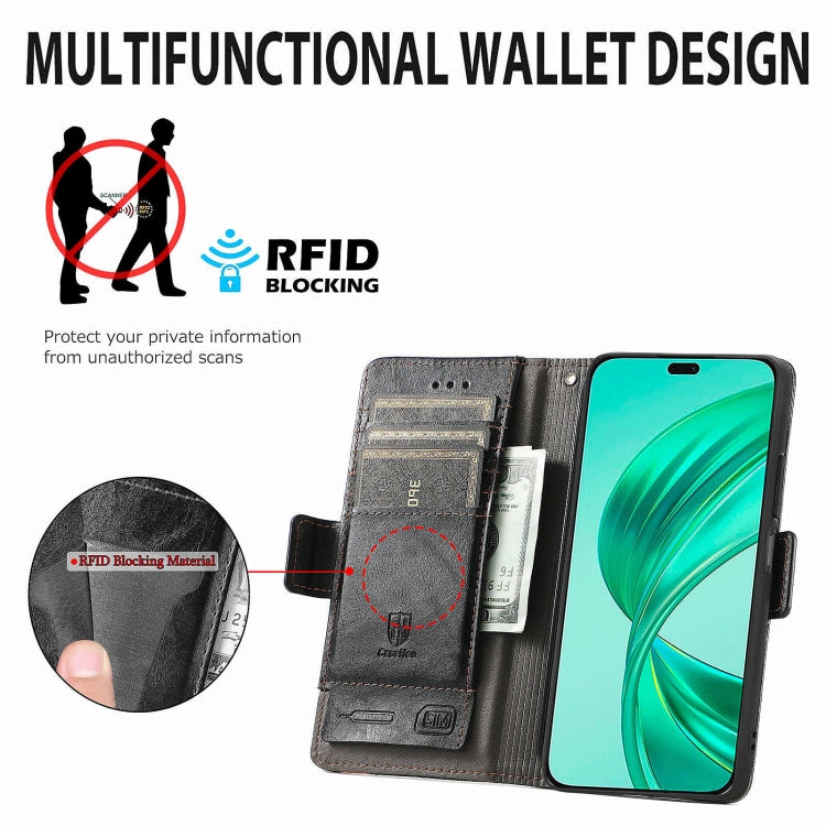 For Honor X8b CaseNeo Splicing Dual Magnetic Buckle Leather Phone Case