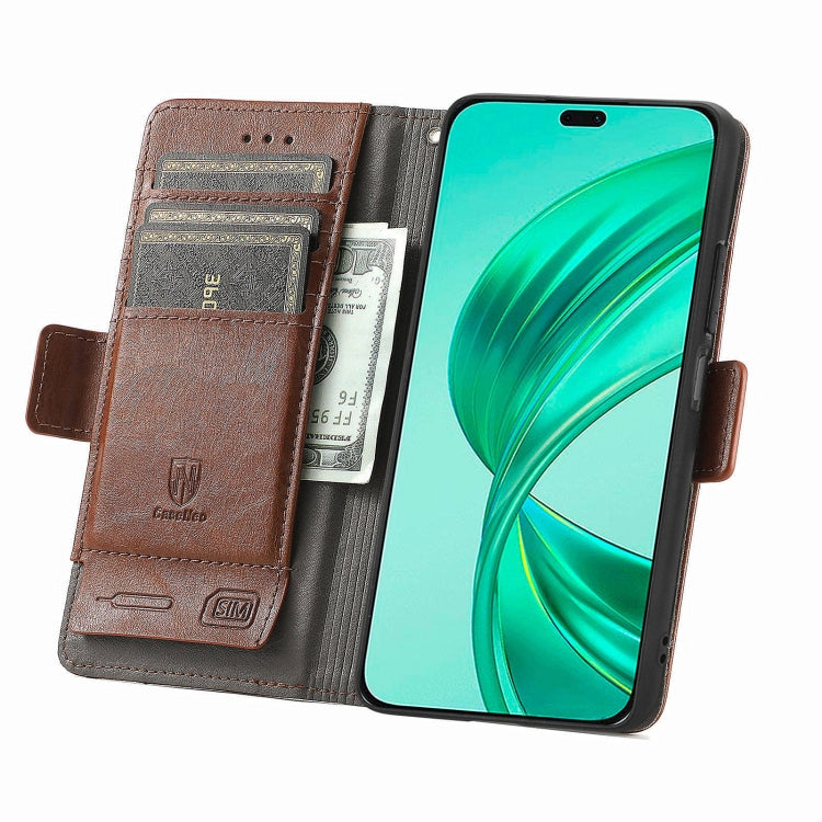 For Honor X8b CaseNeo Splicing Dual Magnetic Buckle Leather Phone Case