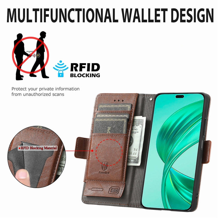 For Honor X8b CaseNeo Splicing Dual Magnetic Buckle Leather Phone Case