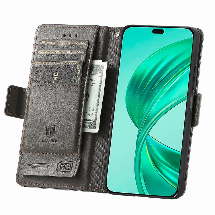 For Honor X8b CaseNeo Splicing Dual Magnetic Buckle Leather Phone Case