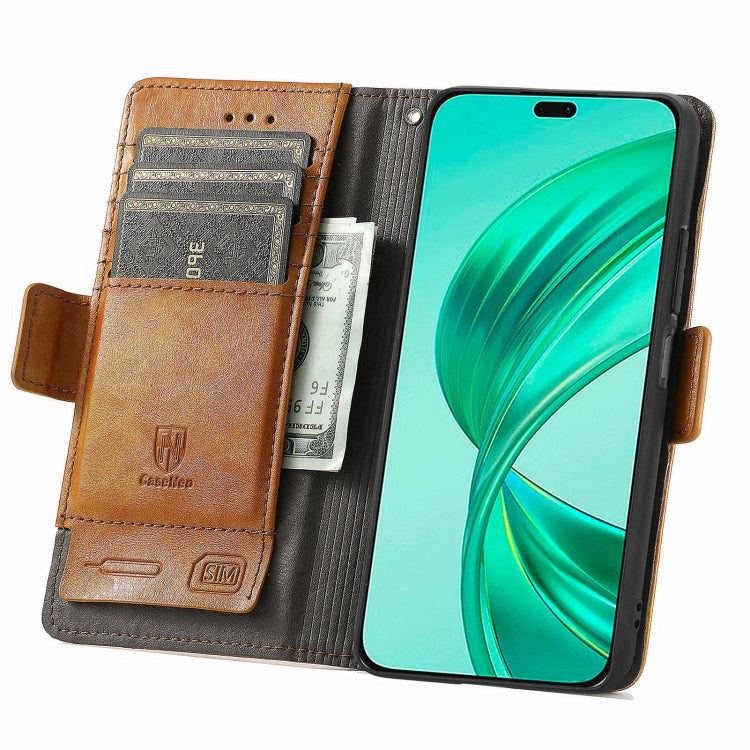 For Honor X8b CaseNeo Splicing Dual Magnetic Buckle Leather Phone Case