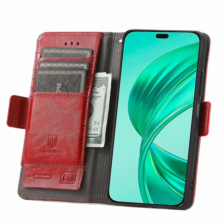 For Honor X8b CaseNeo Splicing Dual Magnetic Buckle Leather Phone Case
