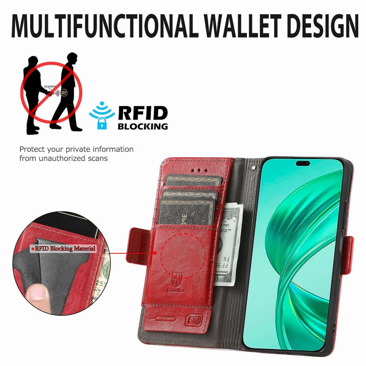 For Honor X8b CaseNeo Splicing Dual Magnetic Buckle Leather Phone Case