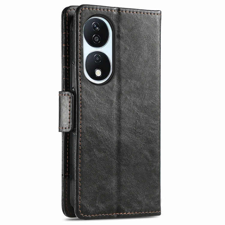 For Honor X7b CaseNeo Splicing Dual Magnetic Buckle Leather Phone Case