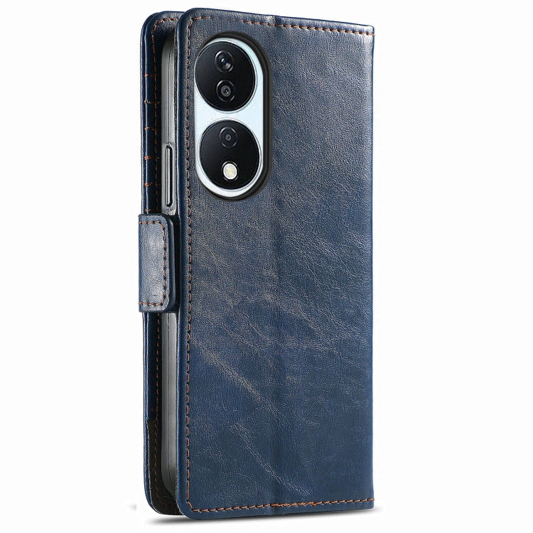 For Honor X7b CaseNeo Splicing Dual Magnetic Buckle Leather Phone Case