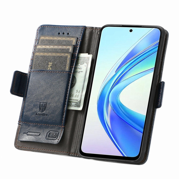 For Honor X7b CaseNeo Splicing Dual Magnetic Buckle Leather Phone Case
