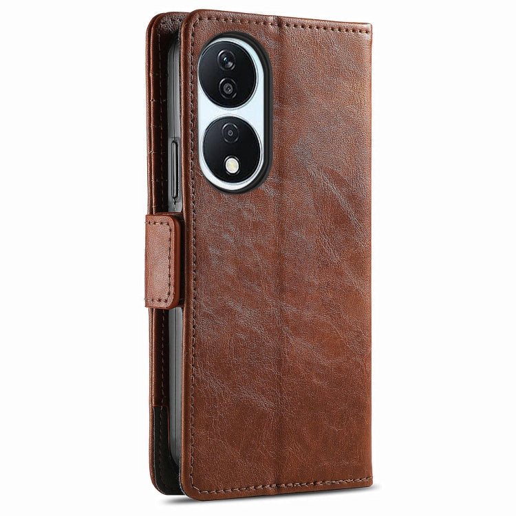 For Honor X7b CaseNeo Splicing Dual Magnetic Buckle Leather Phone Case