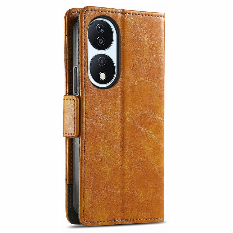 For Honor X7b CaseNeo Splicing Dual Magnetic Buckle Leather Phone Case