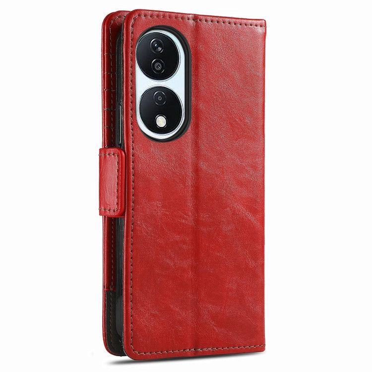 For Honor X7b CaseNeo Splicing Dual Magnetic Buckle Leather Phone Case