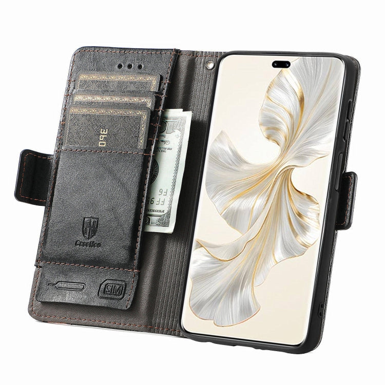For Honor 100 Pro 5G CaseNeo Splicing Dual Magnetic Buckle Leather Phone Case
