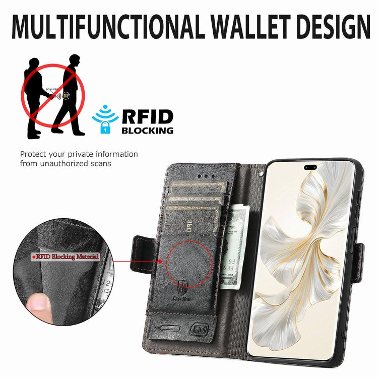 For Honor 100 Pro 5G CaseNeo Splicing Dual Magnetic Buckle Leather Phone Case