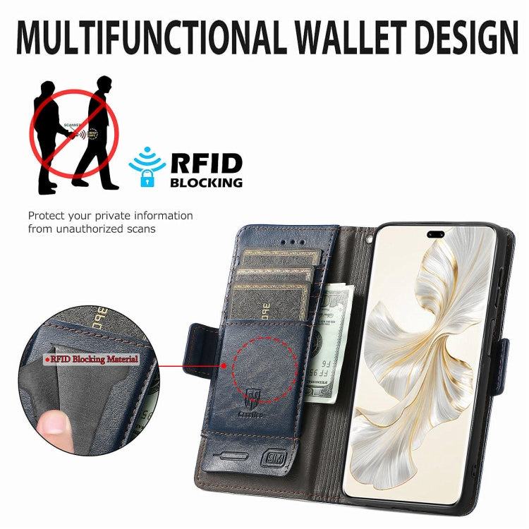 For Honor 100 Pro 5G CaseNeo Splicing Dual Magnetic Buckle Leather Phone Case