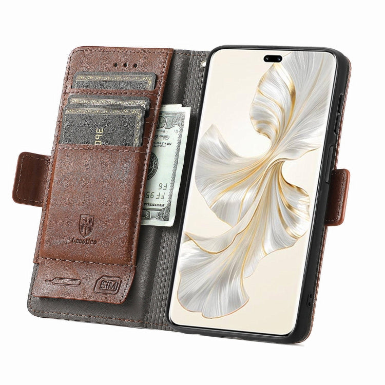 For Honor 100 Pro 5G CaseNeo Splicing Dual Magnetic Buckle Leather Phone Case