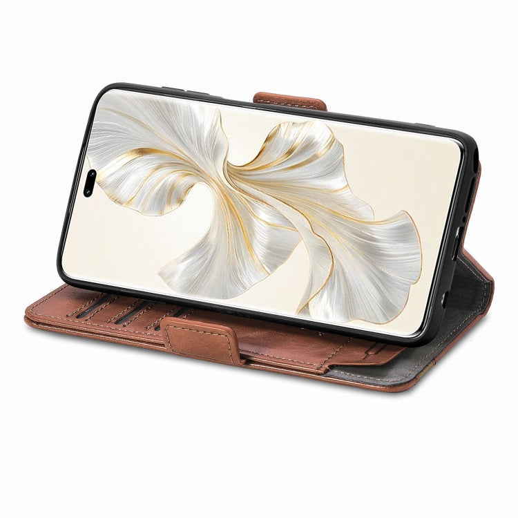 For Honor 100 Pro 5G CaseNeo Splicing Dual Magnetic Buckle Leather Phone Case