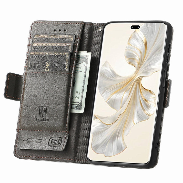 For Honor 100 Pro 5G CaseNeo Splicing Dual Magnetic Buckle Leather Phone Case