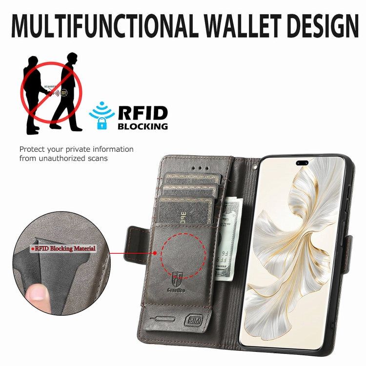 For Honor 100 Pro 5G CaseNeo Splicing Dual Magnetic Buckle Leather Phone Case