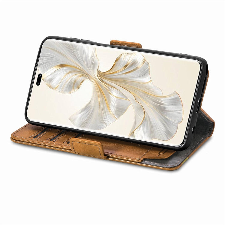 For Honor 100 Pro 5G CaseNeo Splicing Dual Magnetic Buckle Leather Phone Case