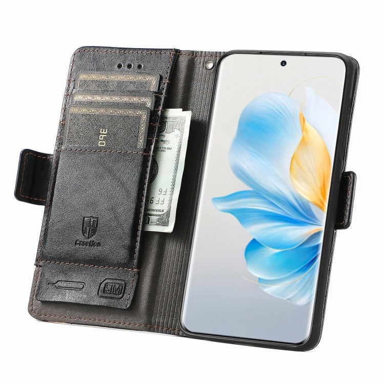 For Honor 100 5G CaseNeo Splicing Dual Magnetic Buckle Leather Phone Case