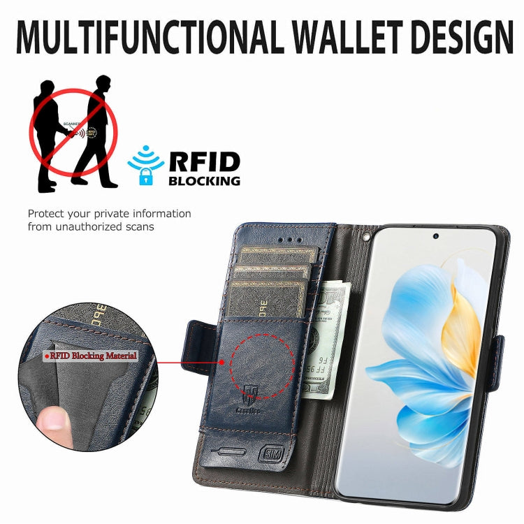 For Honor 100 5G CaseNeo Splicing Dual Magnetic Buckle Leather Phone Case