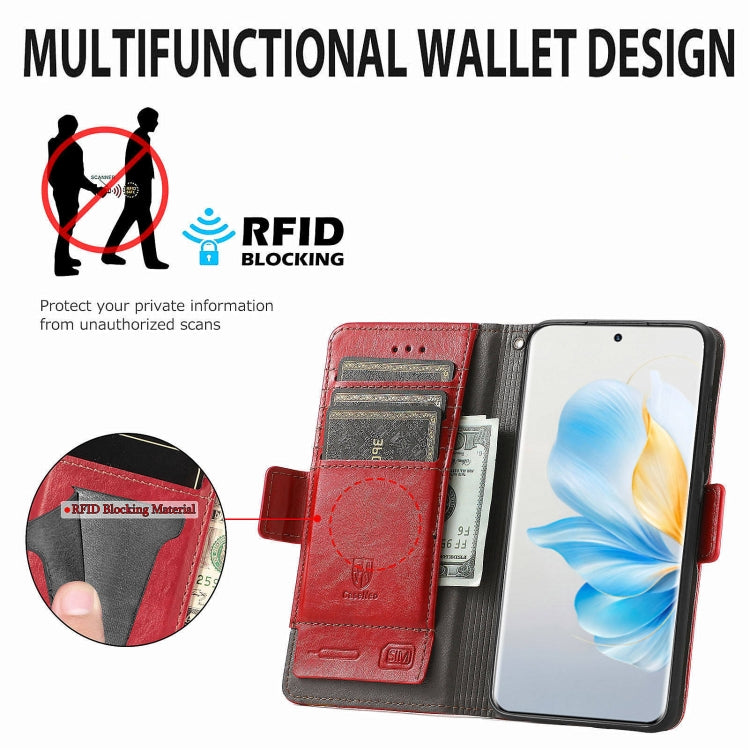 For Honor 100 5G CaseNeo Splicing Dual Magnetic Buckle Leather Phone Case