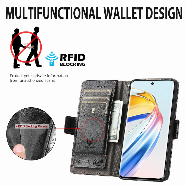 For Honor X9b CaseNeo Splicing Dual Magnetic Buckle Leather Phone Case
