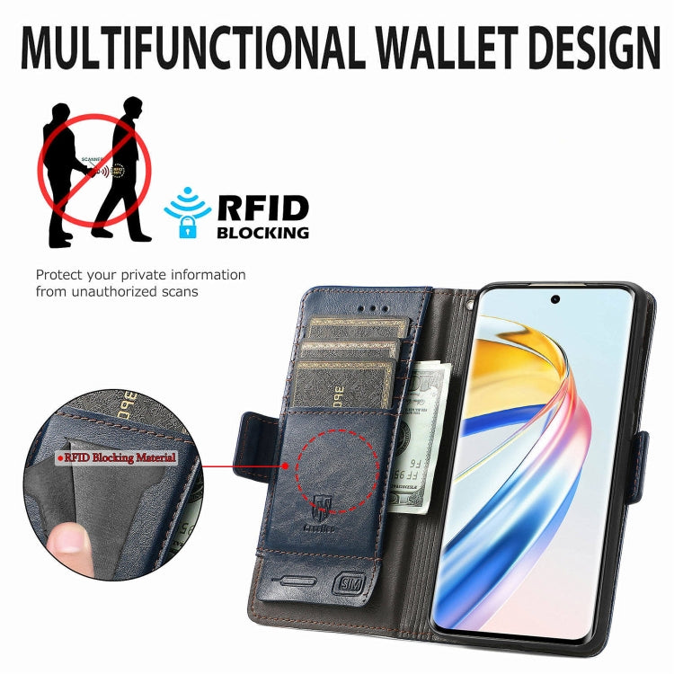 For Honor X9b CaseNeo Splicing Dual Magnetic Buckle Leather Phone Case