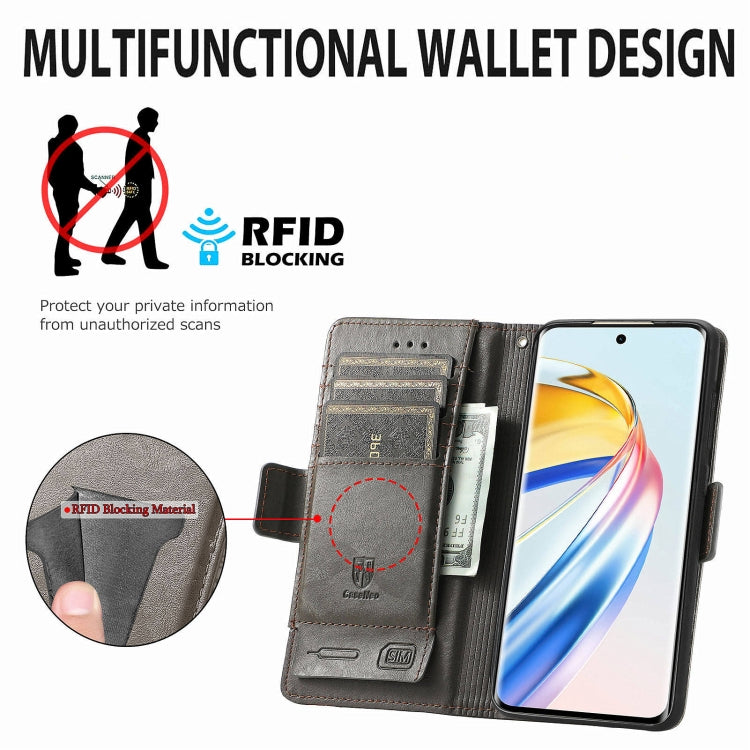 For Honor X9b CaseNeo Splicing Dual Magnetic Buckle Leather Phone Case