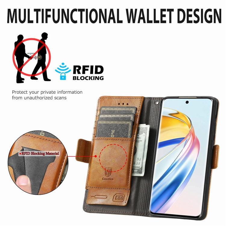 For Honor X9b CaseNeo Splicing Dual Magnetic Buckle Leather Phone Case