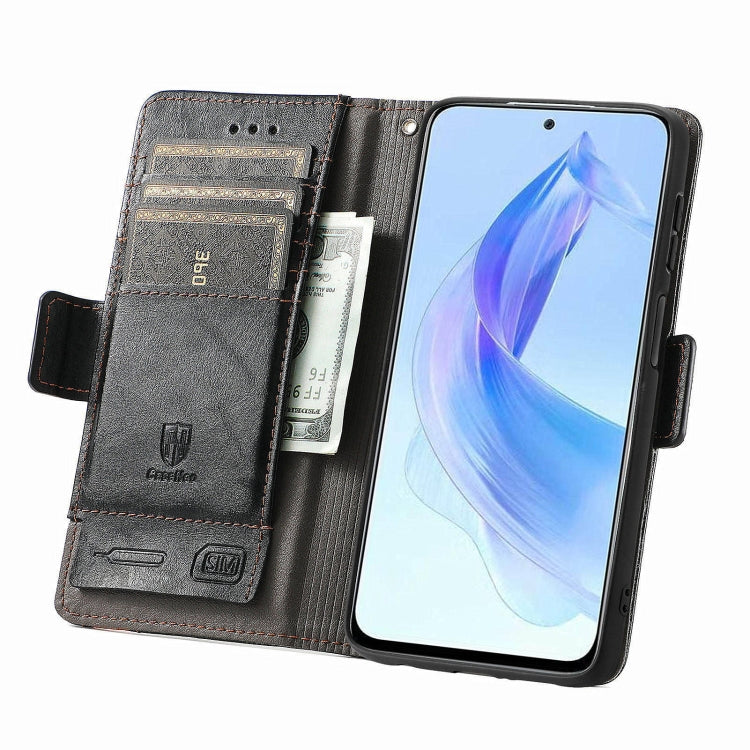 For Honor X50i CaseNeo Splicing Dual Magnetic Buckle Leather Phone Case