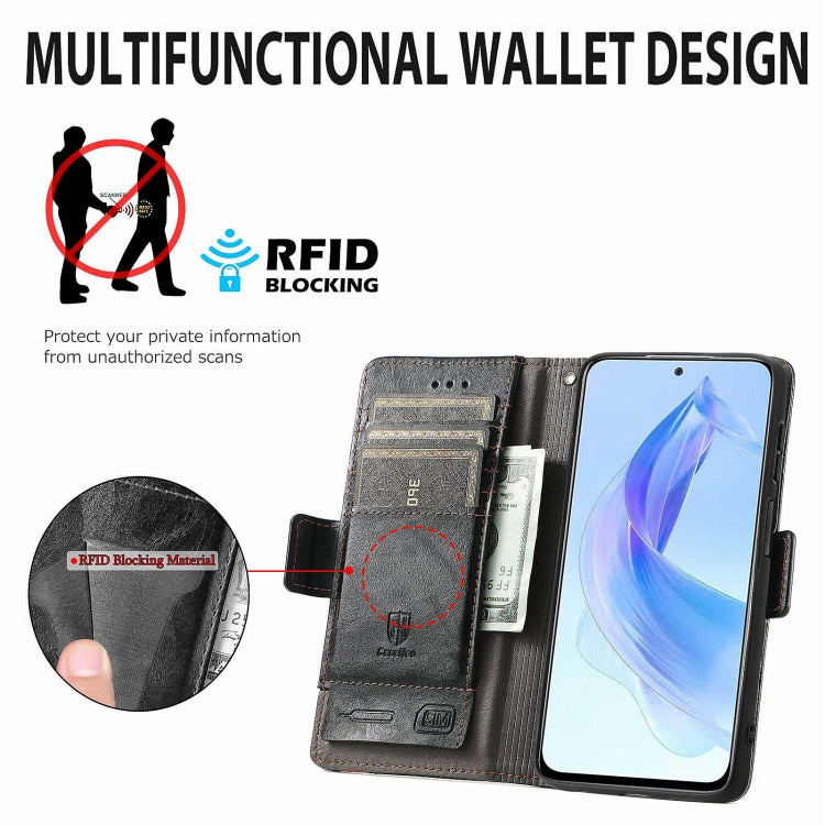 For Honor X50i CaseNeo Splicing Dual Magnetic Buckle Leather Phone Case