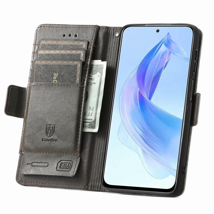 For Honor X50i CaseNeo Splicing Dual Magnetic Buckle Leather Phone Case