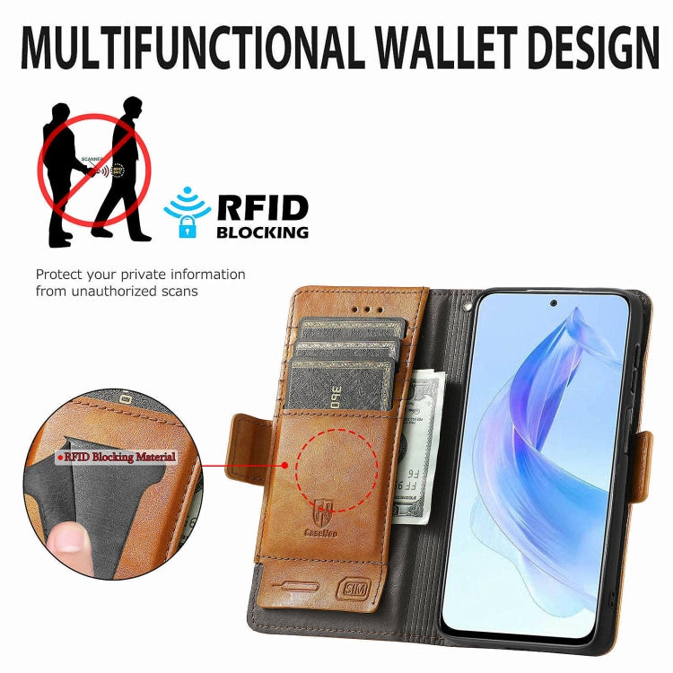 For Honor X50i CaseNeo Splicing Dual Magnetic Buckle Leather Phone Case