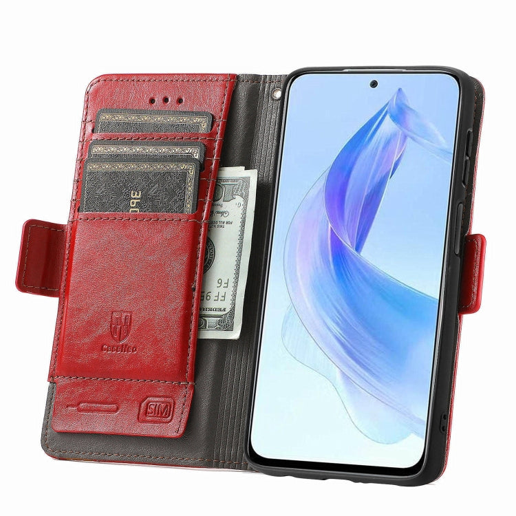 For Honor X50i CaseNeo Splicing Dual Magnetic Buckle Leather Phone Case