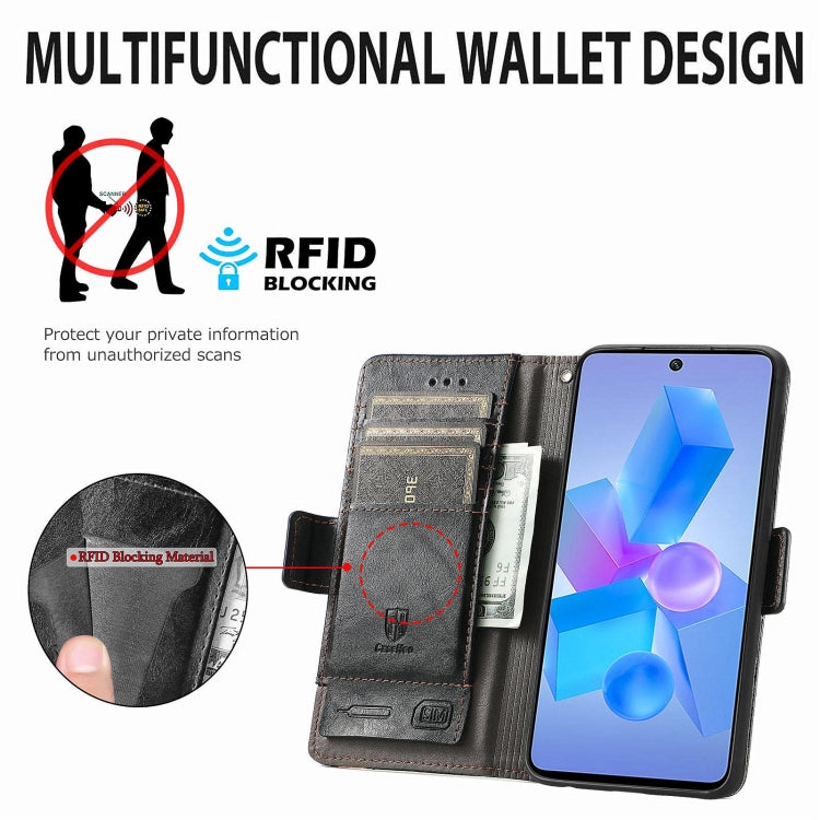 For Infinix Hot 40 CaseNeo Splicing Dual Magnetic Buckle Leather Phone Case
