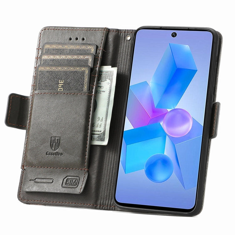 For Infinix Hot 40 CaseNeo Splicing Dual Magnetic Buckle Leather Phone Case