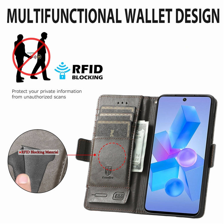 For Infinix Hot 40 CaseNeo Splicing Dual Magnetic Buckle Leather Phone Case