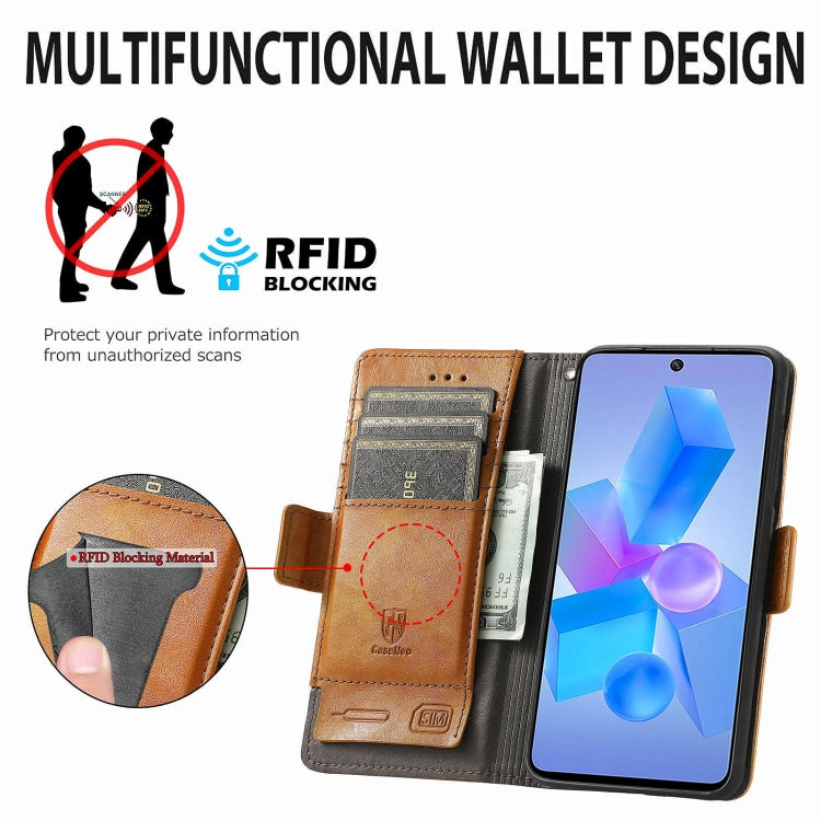 For Infinix Hot 40 CaseNeo Splicing Dual Magnetic Buckle Leather Phone Case